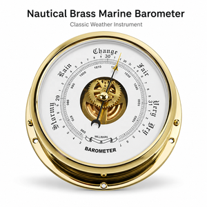 <span class=keywords><strong>Baromètre</strong></span> <span class=keywords><strong>anéroïde</strong></span> marin en laiton nautique 150mm 180mm 200mm pour bateau et yacht - Product Image 1