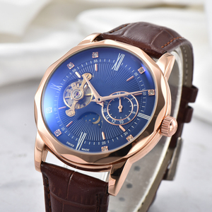 High Quality Waterproof <strong>Skeleton</strong> <strong>Mechanical</strong> Watch Leather Strap Automatic <strong>Mechanical</strong> Watch Fashion Casual Business Men's <strong>Clock</strong> - Product Image 1