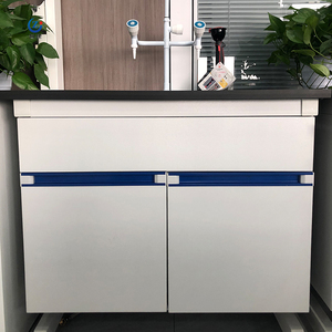 Laboratuvar dolabı Pp lavabo üçlü musluk çelik ve ahşap yüksek kaliteli mutfak laboratuvar dolabı - Product Image 1