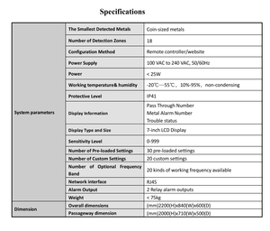 Hikvision ISD-SMG1118L Detector de Metales de Cuerpo Completo de Paso Rápido con Detección de Metales en Metro y Trenes, Rendimiento Estable y Bajo Ruido - Product Image 3