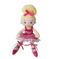 Poupée de danseuse en peluche douce personnalisée pour filles, logo brodé, taille personnalisable, mini jouet, rembourrage 100% coton PP