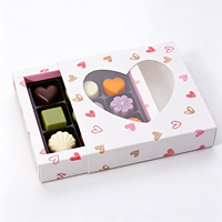 Boîte de 12 chocolats pour la Saint-Valentin, emballage de luxe avec fenêtre transparente, bonbons de mariage, truffes de Noël, boîte cadeau de 8 barres de chocolat