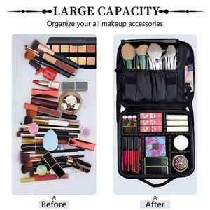 Factory-Crafted Large Capacity Waterproof PU Leather <b>Makeup</b> Bag Fashion Style <b>Case</b> Zipper Travel Organize Protect Cosmetics - Product Image 5