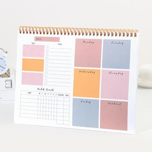 A4 espiral planificador semanal organizador inglés upturning <span class=keywords><strong>horario</strong></span> libro estudiantes autodisciplinado cuaderno de gestión del tiempo - Product Image 5