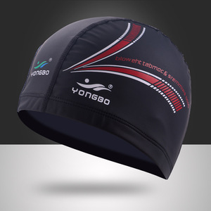 Gorro de Natación Yongbo Unisex Azul con Estampado, Tejido Recubierto Impermeable y Transpirable - Product Image 4