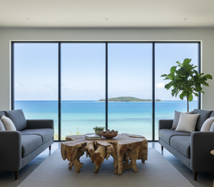 Mesa de Centro Multifuncional de Raíz de Teca Natural, Hecha a Mano con Madera Sólida, Elegante y Resistente, con Cubierta de Vidrio, Mueble de Lujo para el Hogar - Product Image 2