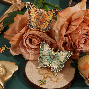 Marcapáginas Metálico con Cadena de Mariposa Colorida de <span class=keywords><strong>Van</strong></span> <span class=keywords><strong>Gogh</strong></span>, Regalo para Amantes de <span class=keywords><strong>los</strong></span> Libros, Lectores, Mujeres, MOQ Bajo - Product Image 5