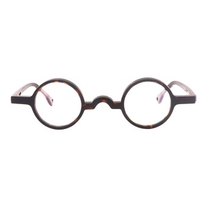 Monturas de gafas de acetato negras de alta calidad con logotipo personalizado Retro Unisex UV400 para hombres y mujeres con montura de color marrón - Product Image 3