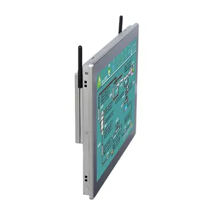 wall mount fanless touch screen computer with 2 rs-232/485/422