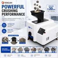 Concasseur à mâchoires électrique de laboratoire avec décharge réglable 1-8 mm, contrôle par écran tactile, capacité de 50 kg/h pour la préparation d'échantillons