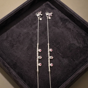 Pulseras de Tobillo Delicadas de Plata de Ley 925, Ligeras, con Dijes Florales, Cadena de Plata para el Pie, Joyería para Mujeres y Niñas - Product Image 2