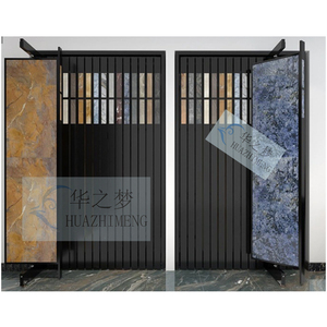 Chất lượng cao 360 độ xoay sàn gỗ gạch hiển thị đứng hiện đại đơn giản đá cẩm thạch Kim Loại hiển thị Rack cho showroom - Product Image 2