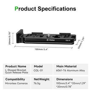 Hızlı yayın l-şekilli braket evrensel kamera Gimbal bağlar - Product Image 5