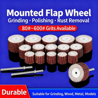 Roue à lamelles cylindrique Fortunebrasive, tige de 8-20 mm, grain 40-320, oxyde d'aluminium, pour débavurage de trous rotatifs, meulage et polissage de tubes