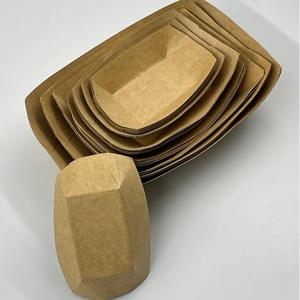 Boîtes à nourriture en papier jetables, boîte à lunch en papier kraft, plateau à collation écologique - Product Image 5