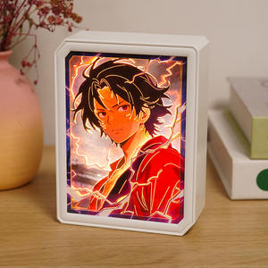 Figura de Anime en Papel Cortado al por Mayor, Caja de Luz <span class=keywords><strong>3D</strong></span> con Diseño de Papel Cortado, Decoración de Pared, Lámpara de Anime con Tallado en Papel - Product Image 2