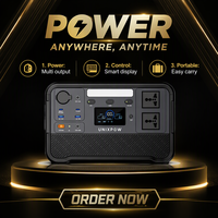 Station d'alimentation portable OEM 110V 240V avec panneaux solaires 1200W 960WH, générateur solaire de grande capacité pour les situations d'urgence à domicile