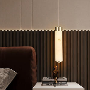 LEDモダンシャンデリア アラバスターペンダントライト 大理石シャンデリア 高級照明 ベッドサイド用 - Product Image 6