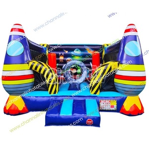Space Aliens Bounce Jumper Playground Castle Slide Jump House Obstáculo inflable Moonwalk Bounce House Gorilas inflables - Product Image 1