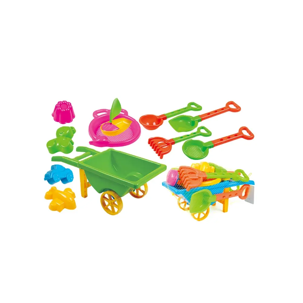 Mini Plastik Sekop Mainan Cetakan Pasir Pantai Kereta Dorong Bermain Set untuk Anak-anak