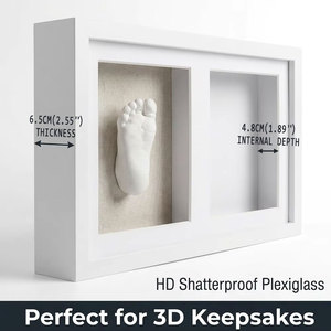 Cadre de présentation 3D de 4,8 cm de profondeur avec plexiglas incassable et espaceur amovible pour une expédition mondiale sécurisée - Product Image 3