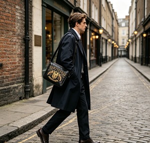 Sac bandoulière homme original avec motif brodé, style coréen, tendance, simple, léger, en polyester - Product Image 4