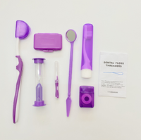 Kit d'hygiène bucco-dentaire portable 8-en-1 pour adultes avec brosse interdentaire, fil dentaire ciré et miroir buccal – Vente en gros
