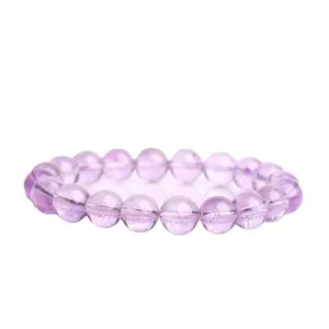 Wholesale natural Brazilian lavender amethyst bead bracelet ice seed crystal transparent lavender women's bracelet