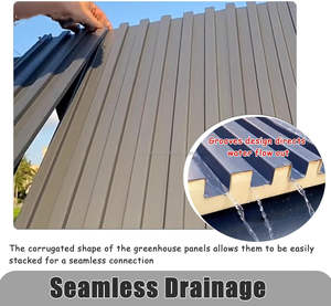 Auvent moderne en alliage d'aluminium isolé Great Wall, imperméable à l'eau, pour villa, cour, balcon, tuiles de toit - Product Image 4