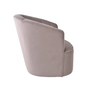 CARLFORD İskandinav Modern kadife vurgu sandalye büyük yuvarlak döner koltuk oturma odası yatak odası için Sherpa tepeli daire yemek için - Product Image 5