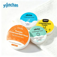 Toallitas Faciales Desechables Personalizadas 100% Viscosa Comprimida, No Tejidas, Biodegradables, Mini, de Secado Rápido para Adultos, Tipo Moneda, para Viaje