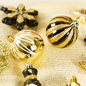 Boîte d'emballage en papier Arrivalbrown Christmas Ball Suit50pcs Costume de boule de Noël peint Ornements suspendus Décoration d'arbre de Noël - Product Image 3