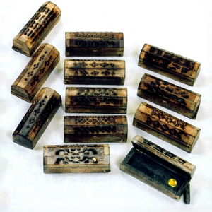 Quemador de Incienso Antiguo de Madera de Mango para Spa, Yoga, Meditación, Aromaterapia, Embalaje Ecológico en Caja de Regalo, Tallado a Mano - Product Image 1
