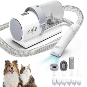 AFP Kit di toelettatura per animali domestici aggiornato con spazzole per tagliacapelli Kit di pulizia sottovuoto per gatti cani per spargimento e pulizia di peli di animali domestici - Product Image 1