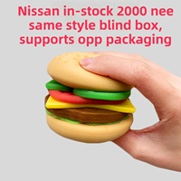 Jouet sensoriel anti-stress en forme de hamburger souple à rebond lent en caoutchouc PU pour filles de 14 ans et plus