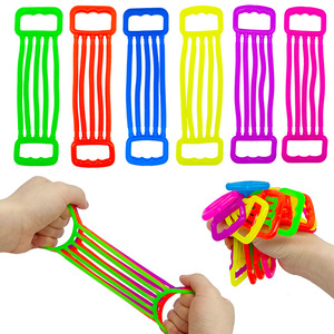 Jincan TPR - Juguete de Tensión de Brazo con Cuerda Multicolor para Aliviar el Estrés, Entrenamiento de Fuerza de Brazo y Estiramiento para Niños - Product Image 3
