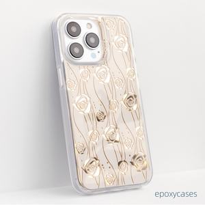 Funda para Teléfono con Espejo Dorado Rosa con Impresión UV para iPhone 13, Funda con Espejo para iPhone 15 Pro Max, Carcasa Trasera para Chicas - Product Image 5