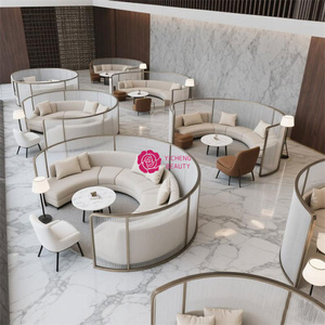 Yicheng, Partición de pantalla de área de negociación de ocio de hierro curvo moderno para uso en taller de Hotel, restaurante, oficina, <span class=keywords><strong>semicircular</strong></span> - Product Image 6