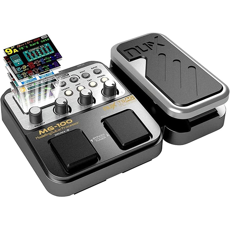 NUX MG-100 マルチエフェクター　美品 NUX ブランド MG-100 卸売 80プリセット、66エフェクト、ルーパー