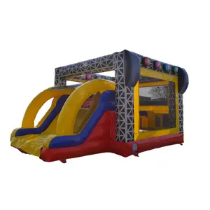 Tùy chỉnh nhà máy Inflatable thư bị trả lại buổi hòa nhạc bouncy nhảy lâu đài nhà bị trả lại Combo với Slide cho bán