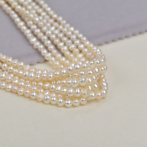 Perle a forma di patata da 3-<span class=keywords><strong>4</strong></span> mm, forti e luminose, accessori semilavorati per collane, perle piccole naturali d'acqua dolce, <span class=keywords><strong>perline</strong></span> sfuse fai da te - Product Image 2