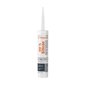 Sellador de Silicona Acética Truper 100%, 280 ml, Negro, Paquete de 6 Unidades para Carpintería y Embalaje, Aplicación GP - Product Image 1
