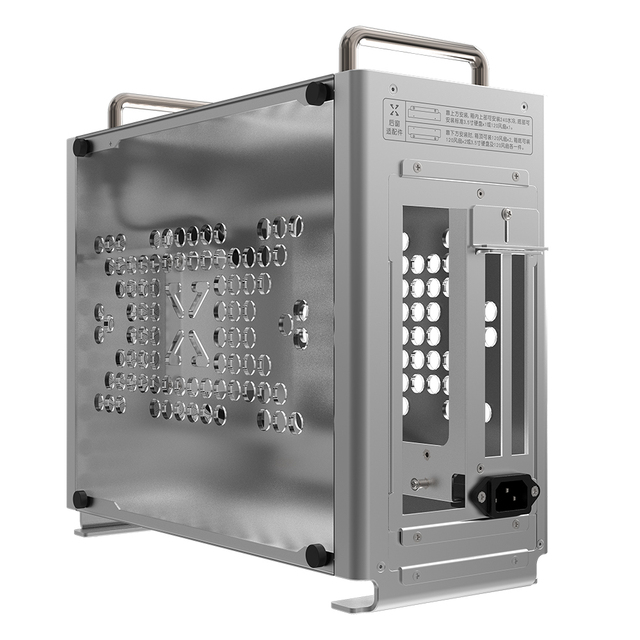 ZZAW B2 PLUS Aluminum Alloy Mini-ITX Case with Handle SFX/SFX-L Power Supply 13L Capacity for Gaming & Home Use