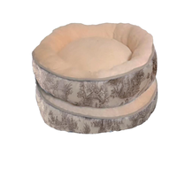 Lit pour chien et chat en tissu chinois traditionnel, résistant à la saleté, trois tailles, fond antidérapant, tissu en peluche, maison pour animaux de petite taille