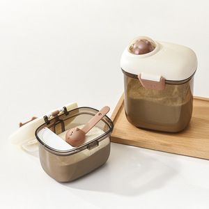 Food Storage Container Rectangle <b>Clip</b>-On Lid Airtight For Powder Coffee Snacks Travel Portable - Product Image 1