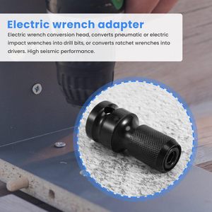 1/2 pulgadas cuadradas a 1/4 pulgadas negro hexagonal llave de tubo de trinquete adaptador de enchufe Juego de llaves convertidor de accionamiento herramienta de impacto herramientas de mano - Product Image 6