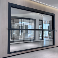 Ventanas Corredizas Verticales de Seguridad de Aluminio Personalizadas (con Función de Elevación Eléctrica), Adecuadas para Salas de Estar y Hoteles
