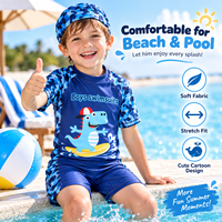 Ensemble de maillot de bain pour enfants, maillot de bain d'entraînement avec bonnet de bain assorti
