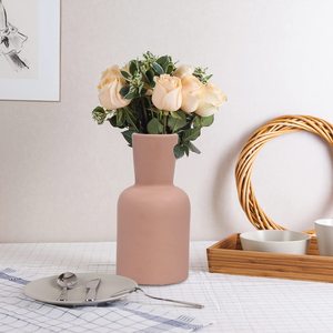 Jarrón de Cerámica Rosa de Diseño Minimalista Moderno de Alta Calidad, Jarrón de Porcelana Simple para Jardín, Hogar, Decoración Mediterránea - Product Image 2