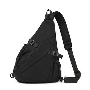 Nouveau sac de poitrine coréen élégant en nylon imperméable grande capacité multi-poches avec porte-bouteille, grand sac bandoulière - Product Image 4